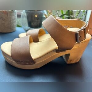 Nisolo All Day Open Toe Leather Platform Clog Sandal